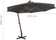 vidaXL Parasol ogrodowy, na jodłowym słupku antracyt 350x290 cm 9