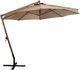 vidaXL Parasol ogrodowy, na jodłowym słupku taupe 350x290 cm 2