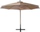 vidaXL Parasol ogrodowy, na jodłowym słupku taupe 350x290 cm 3