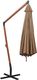 vidaXL Parasol ogrodowy, na jodłowym słupku taupe 350x290 cm 4