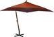 vidaXL Parasol ogrodowy wiszący, na jodłowym słupku, terakota, 3x3 m 1