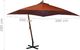 vidaXL Parasol ogrodowy wiszący, na jodłowym słupku, terakota, 3x3 m 8