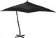 vidaXL Parasol ogrodowy wiszący, na jodłowym słupku, czarny, 3x3 m 1