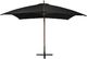 vidaXL Parasol ogrodowy wiszący, na jodłowym słupku, czarny, 3x3 m 3