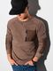 Ombre Bluza męska bez kaptura B1151 - brązowa S 1