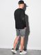Ombre Bluza męska bez kaptura B1151 - czarna L 3