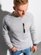 Ombre Bluza męska bez kaptura B1151 - jasnoszara S 3
