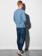 Ombre Bluza męska bez kaptura B1156 - niebieska XXL 3