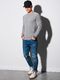 Ombre Bluza męska bez kaptura B1156 - szara L 2