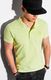 Ombre Koszulka męska polo klasyczna bawełniana S1374 - limonkowa L 2