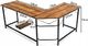 Biurko Costway Czarne 168 cm x 125 cm 3