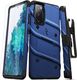 Zizo Pancerne etui Zizo Bolt Cover Samsung Galaxy S20 FE ze szkłem 9H na ekran + podstawka & uchwyt do paska (niebieski/czarny) 1