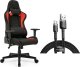 Fotel SENSE7 Spellcaster materiałowy czarno-czerwony + kabel usb 1