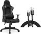 Fotel SENSE7 Spellcaster materiałowy czarno-szary + kabel usb 1