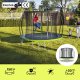 Trampolina ogrodowa Zipro Jump Pro Premium z siatką wewnętrzną 8FT 252cm + Mata Celnościowa 3