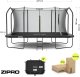 Trampolina ogrodowa Zipro Jump Pro Quadro z siatką wewnętrzną 427 x 244 cm + Mata Celnościowa 12