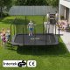 Trampolina ogrodowa Zipro Jump Pro Quadro z siatką wewnętrzną 427 x 244 cm + Mata Celnościowa 7