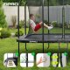 Trampolina ogrodowa Zipro Jump Pro Quadro z siatką wewnętrzną 366 x 244 cm + Mata Celnościowa 6