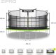 Trampolina ogrodowa Zipro Jump Pro z siatką wewnętrzną 16FT 496cm + Butelka Termiczna 10