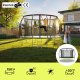 Trampolina ogrodowa Zipro Jump Pro Premium z siatką wewnętrzną 12FT 374cm + Butelka Termiczna 3
