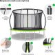 Trampolina ogrodowa Zipro Jump Pro Premium z siatką wewnętrzną 12FT 374cm + Butelka Termiczna 5