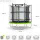 Trampolina ogrodowa Zipro Jump Pro z siatką wewnętrzną 6FT 183cm + Butelka Termiczna 9