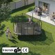 Trampolina ogrodowa Zipro Jump Pro Quadro z siatką wewnętrzną 366 x 244 cm + Butelka Termiczna 7