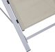 vidaXL Leżaki ze stolikiem aluminium kremowe 2 szt. 7
