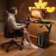 Biurko SENSE7 Volt RGB 120 czarne + kabel usb 6