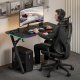 Biurko SENSE7 Volt RGB 120 czarne + kabel usb 7