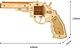 Robotime Technology ROBOTIME Drewniana Zabawka Pistolet Do Złożenia Pistolet M60 5