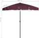 vidaXL Parasol plażowy, czerwony, 180x120 cm 8