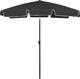 vidaXL Parasol plażowy, czarny, 180x120 cm 1