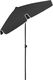 vidaXL Parasol plażowy, czarny, 180x120 cm 5