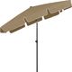 vidaXL Parasol plażowy, taupe, 200x125 cm 5