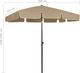 vidaXL Parasol plażowy, taupe, 200x125 cm 7