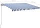 vidaXL Ręcznie zwijana markiza z LED, 300 x 250 cm, niebiesko-biała 7