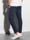 Ombre Spodnie męskie dresowe P946 - granatowe L 4
