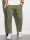 Ombre Spodnie męskie dresowe P946 - khaki XXL 1