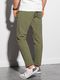 Ombre Spodnie męskie dresowe P946 - khaki XXL 3