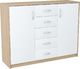Bestseller Komoda K019 Dąb Sonoma-Biały 85x110x35 cm 1