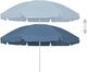 vidaXL Parasol plażowy niebieski 240cm 1