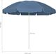 vidaXL Parasol plażowy niebieski 240cm 5