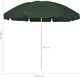 vidaXL Parasol plażowy zielony 240cm 5