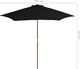 vidaXL VidaXL Parasol ogrodowy na drewnianym słupku, czarny, 270 cm 5