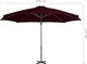 vidaXL Parasol wiszący z aluminiowym słupkiem czerwony 300 cm 8