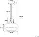 Lampa wisząca Beliani Lampa wisząca szklana szara WILTZ 7