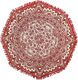 Beliani Dywan okrągły orientalny nadruk 120 cm czerwono-kremowy MEZITILI 1