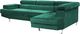 Beliani Narożnik welurowy lewostronny zielony NORREA 2