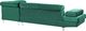 Beliani Narożnik welurowy lewostronny zielony NORREA 4